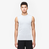 Eastbay EVAPOR Sleeveless Compression Crew - Men's - All White / White