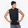 Eastbay EVAPOR Fitted Sleeveless Crew - Men's - All Black / Black