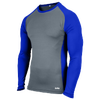 Eastbay EVAPOR Baseball Compression Top - Men's - Grey / Blue