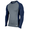 Eastbay EVAPOR Baseball Compression Top - Men's - Grey / Navy