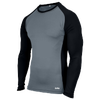 Eastbay Evapor L/S Baseball Compression Top - Boys' Grade School - Black / Grey