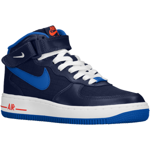 Nike Air Force 1 Mid - Boys' Grade School - Midnight Navy/Lyon Blue ...