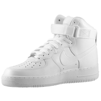 all white high top forces